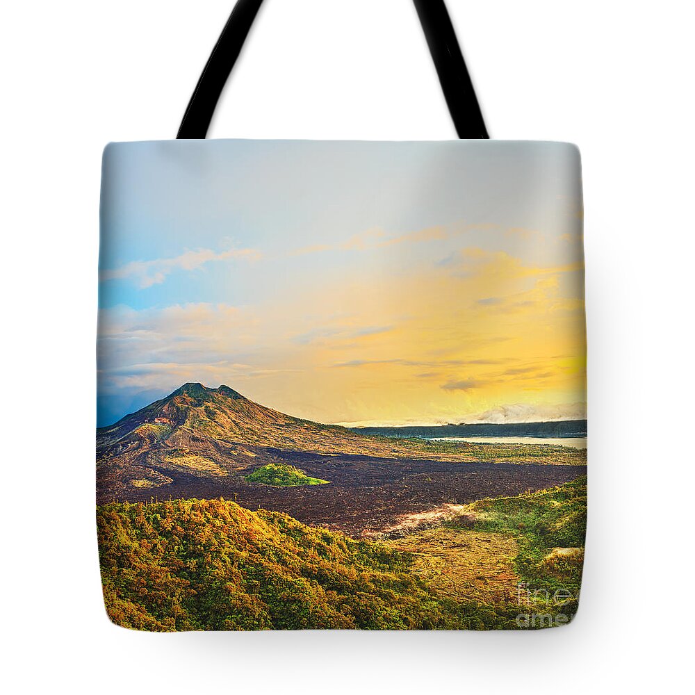 Volcano Tote Bag featuring the photograph Volcano Batur by MotHaiBaPhoto Prints