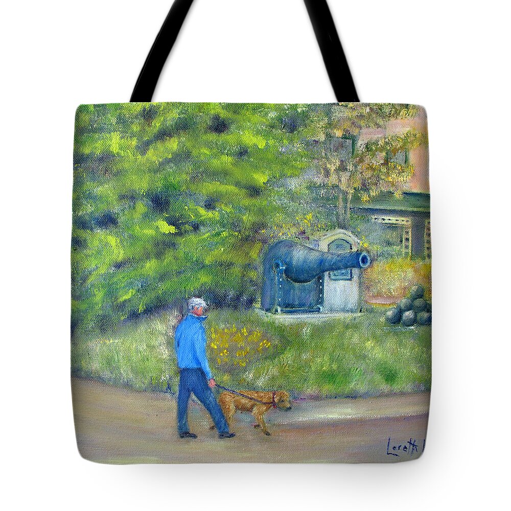 City Tote Bag featuring the painting Walking New Hope by Loretta Luglio