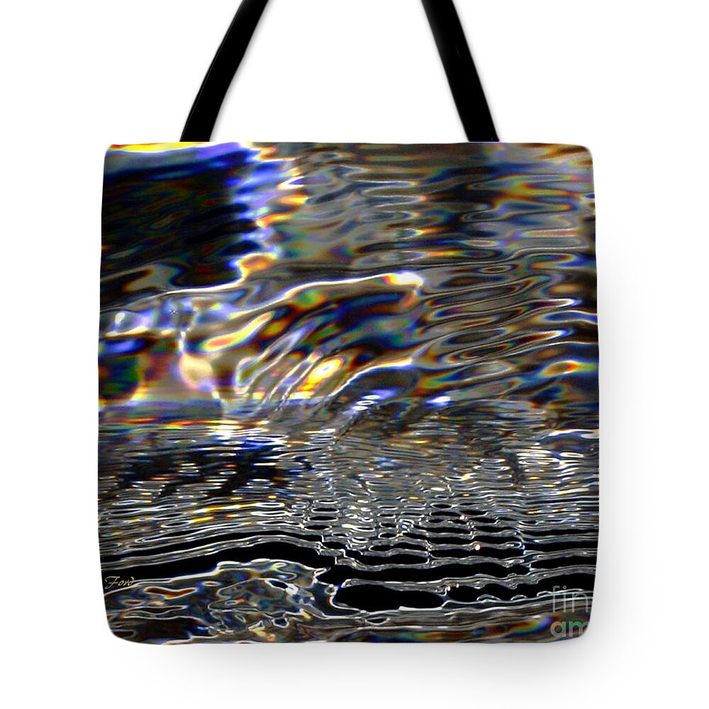 Water Tote Bag featuring the digital art Water as Prism by Dale  Ford
