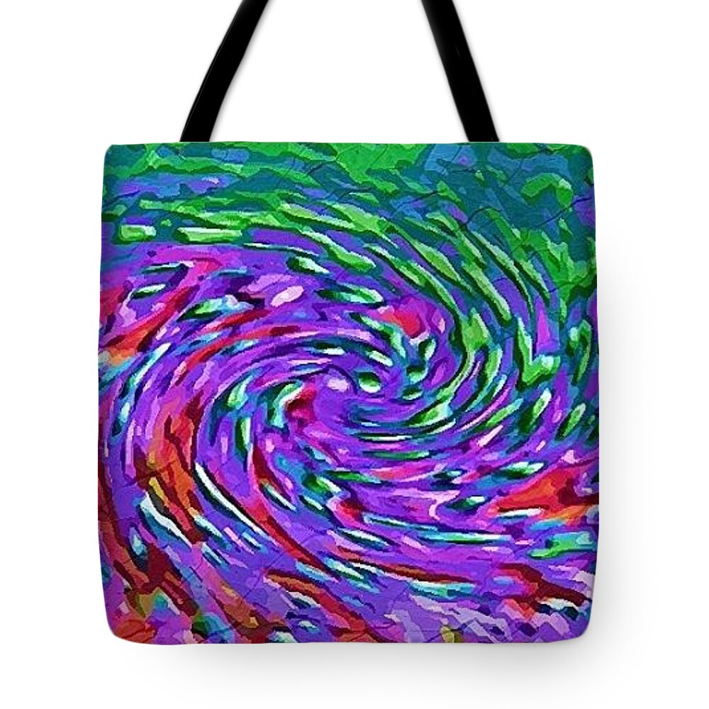 Water Tote Bag featuring the digital art Waterspout by Alec Drake