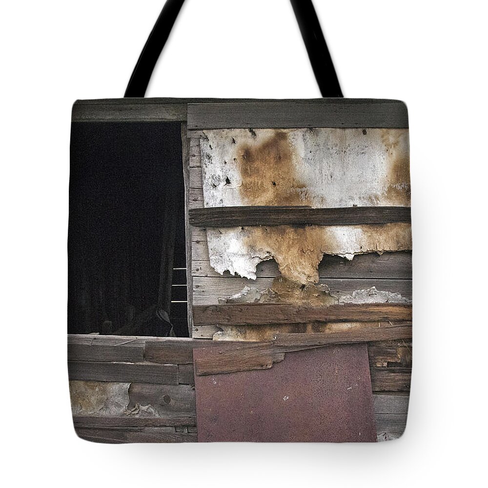 Old Tote Bag featuring the photograph Weathered Shed by David Kleinsasser