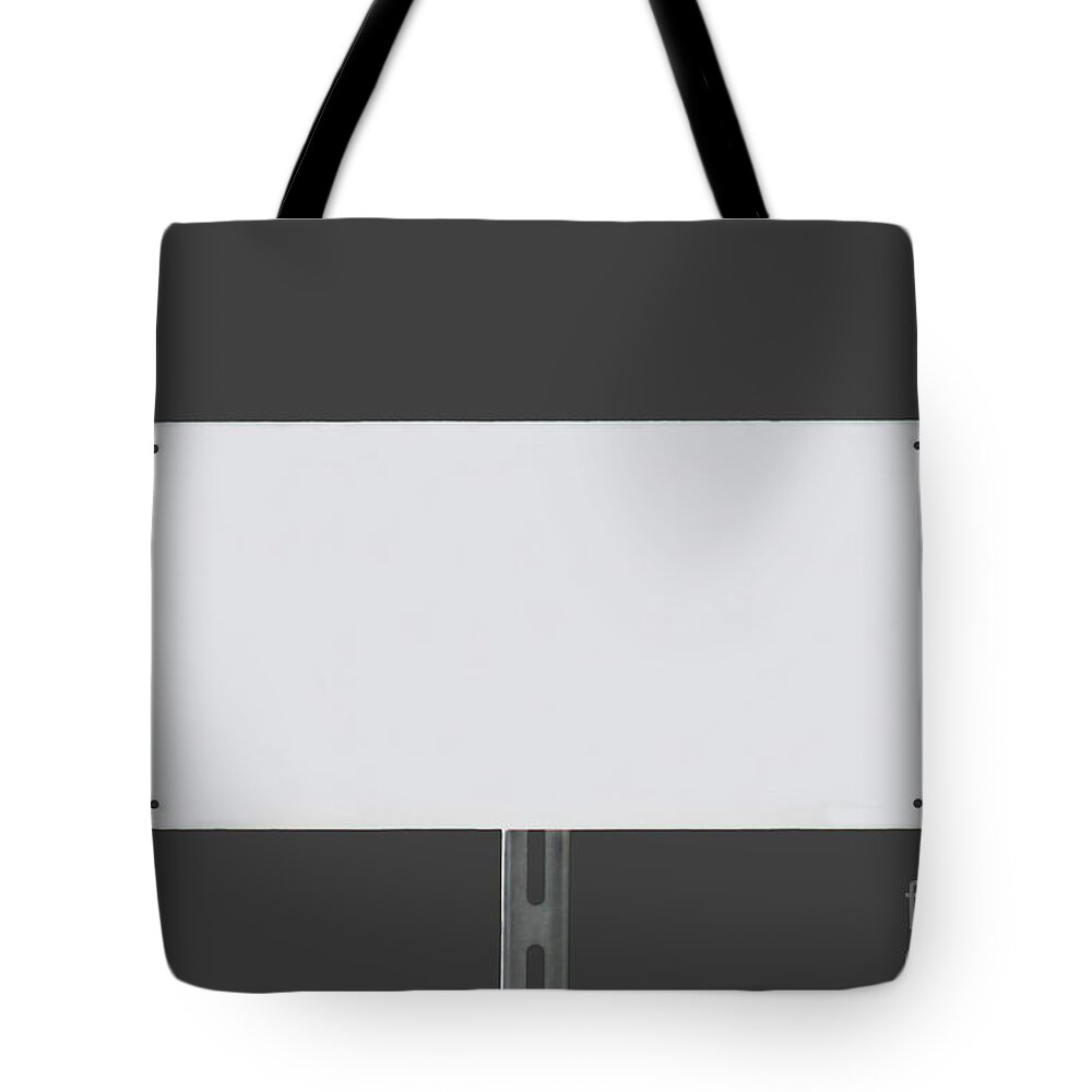 White Tote Bag featuring the photograph White Sign Grey by Henrik Lehnerer