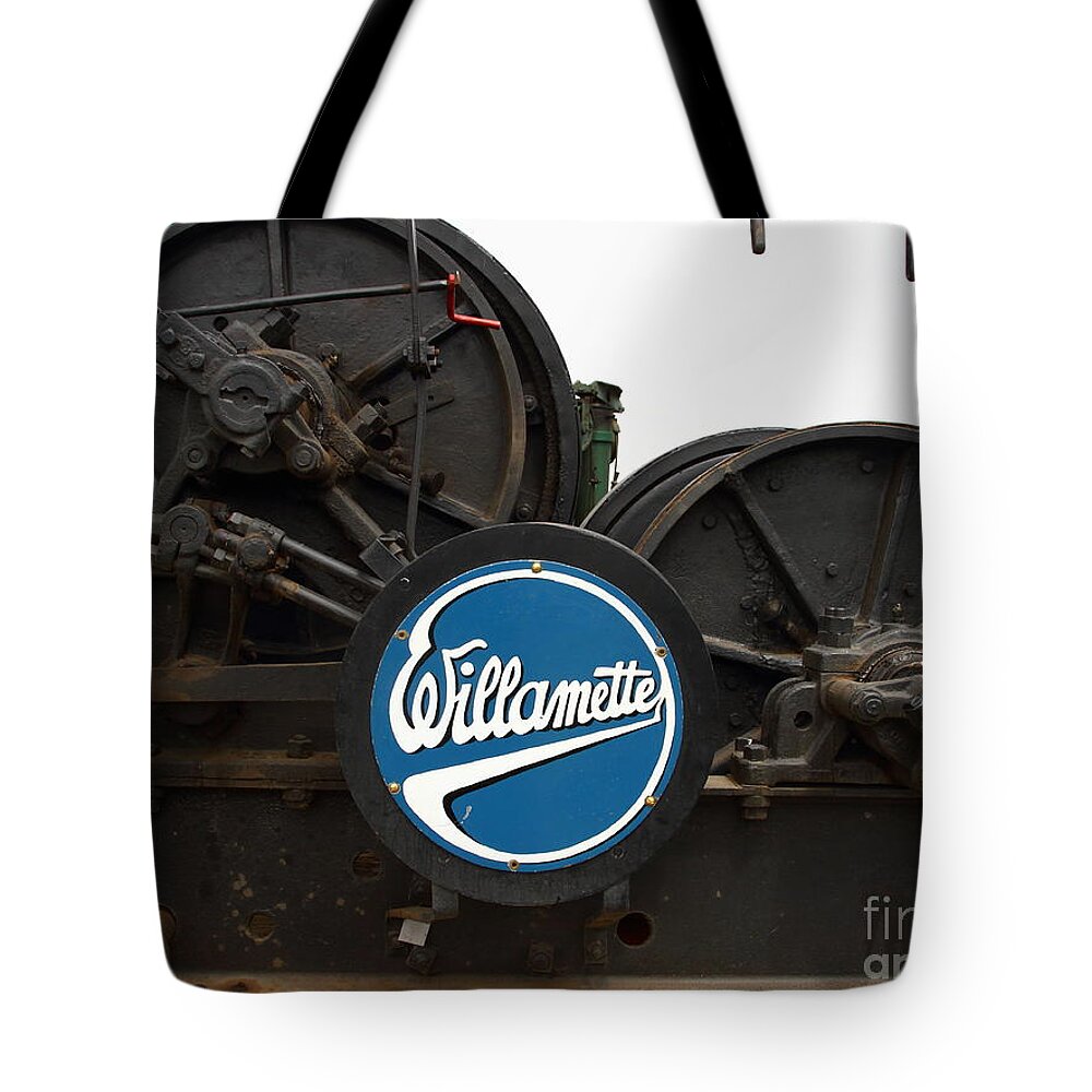Willamette Tote Bag featuring the photograph Willamette Steam Engine 7d15104 by Wingsdomain Art and Photography