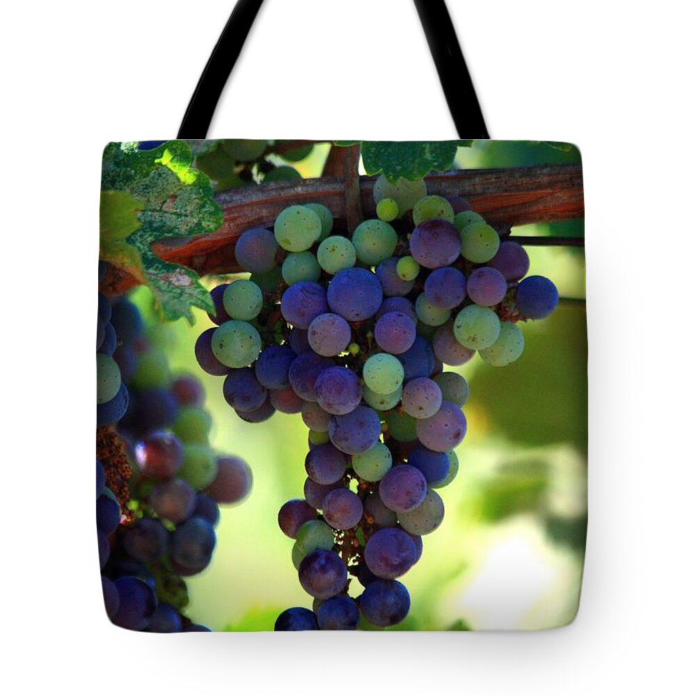 Grapes Tote Bag featuring the photograph Wine to Be by Patrick Witz