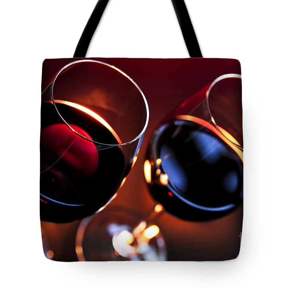 Wine Tote Bag featuring the photograph Wineglasses by Elena Elisseeva