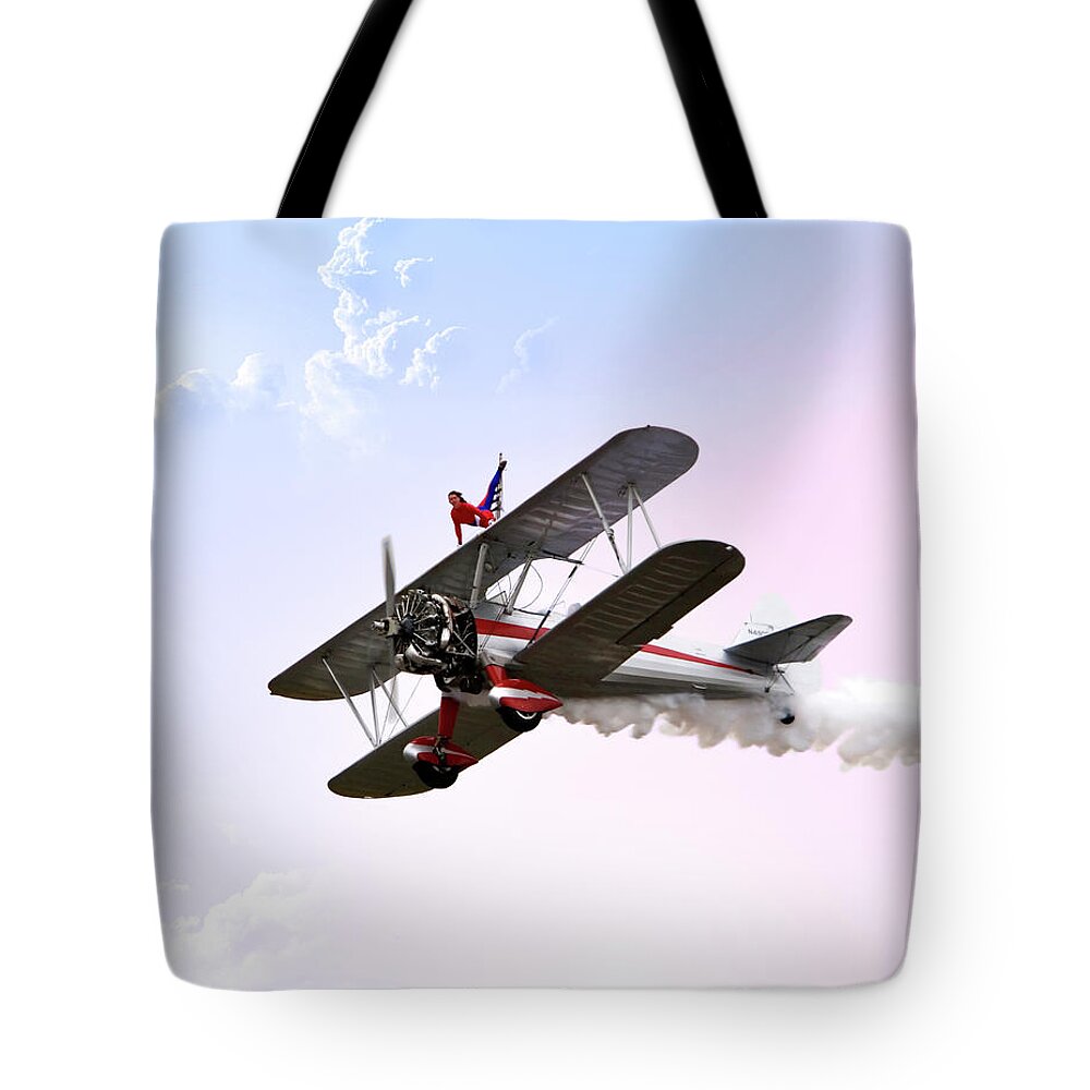 Endre Tote Bag featuring the photograph Wing Walker by Endre Balogh