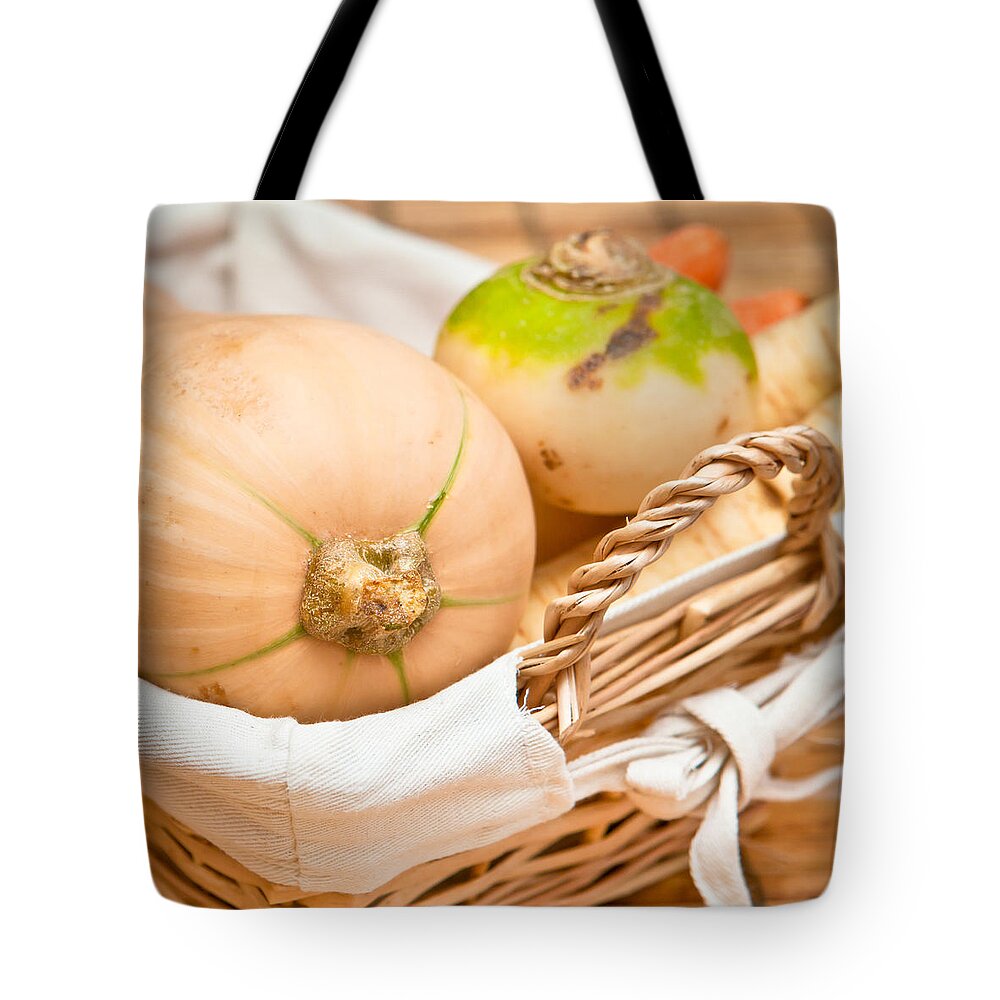 Basket Tote Bag featuring the photograph Winter crop by Tom Gowanlock