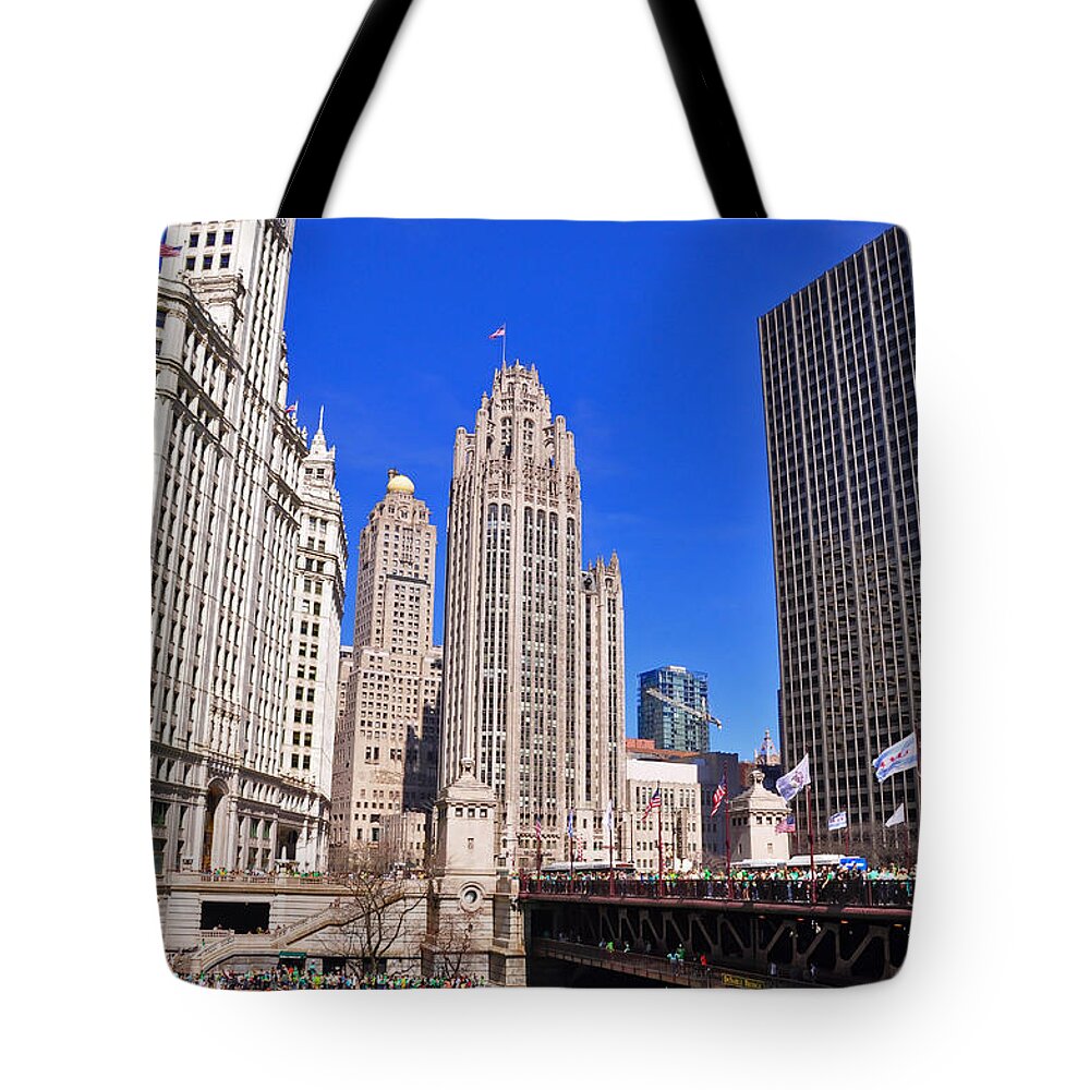 Wrigley Tower Chicago Tote Bag featuring the photograph Wrigley Tower by Dejan Jovanovic