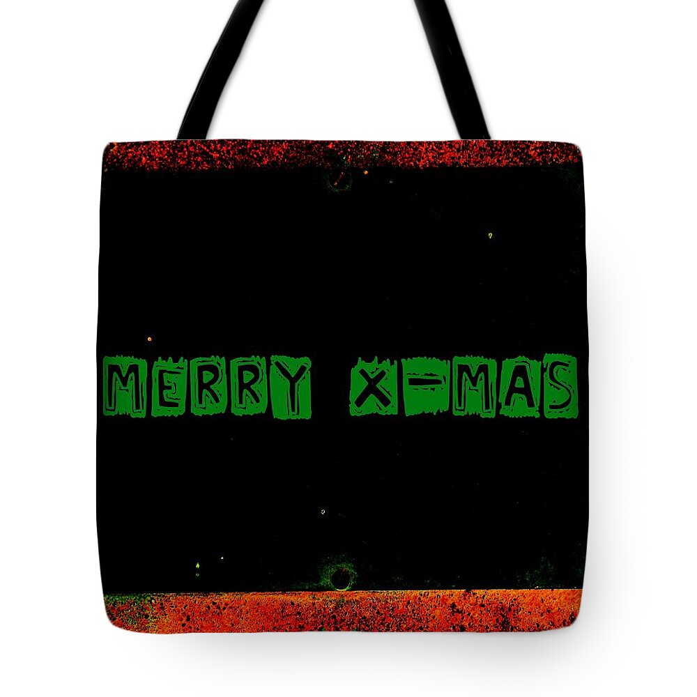 Christmas Tote Bag featuring the photograph X-mas by Chris Berry
