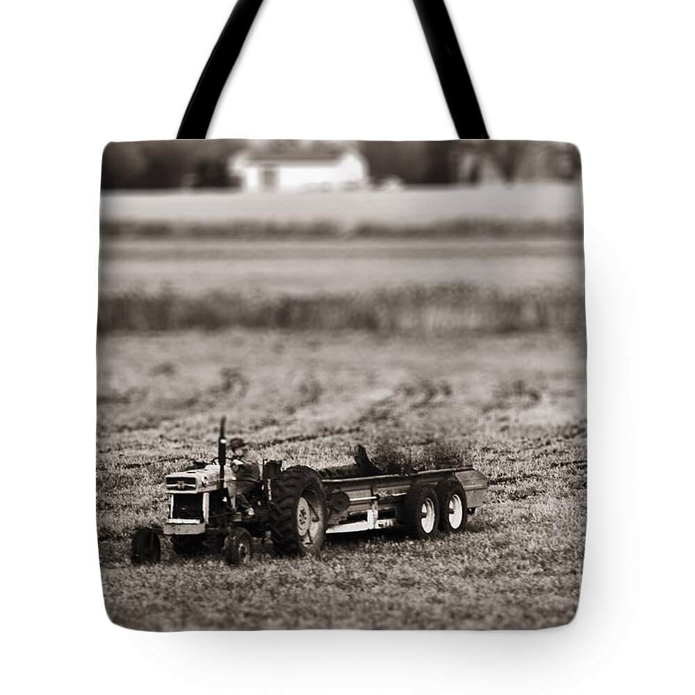 Farmer Tote Bag featuring the photograph Yard Work by Traci Cottingham