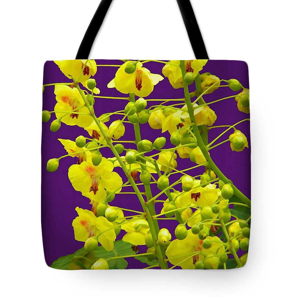 Yellow Tote Bag featuring the photograph Yellow flower by Manuela Constantin