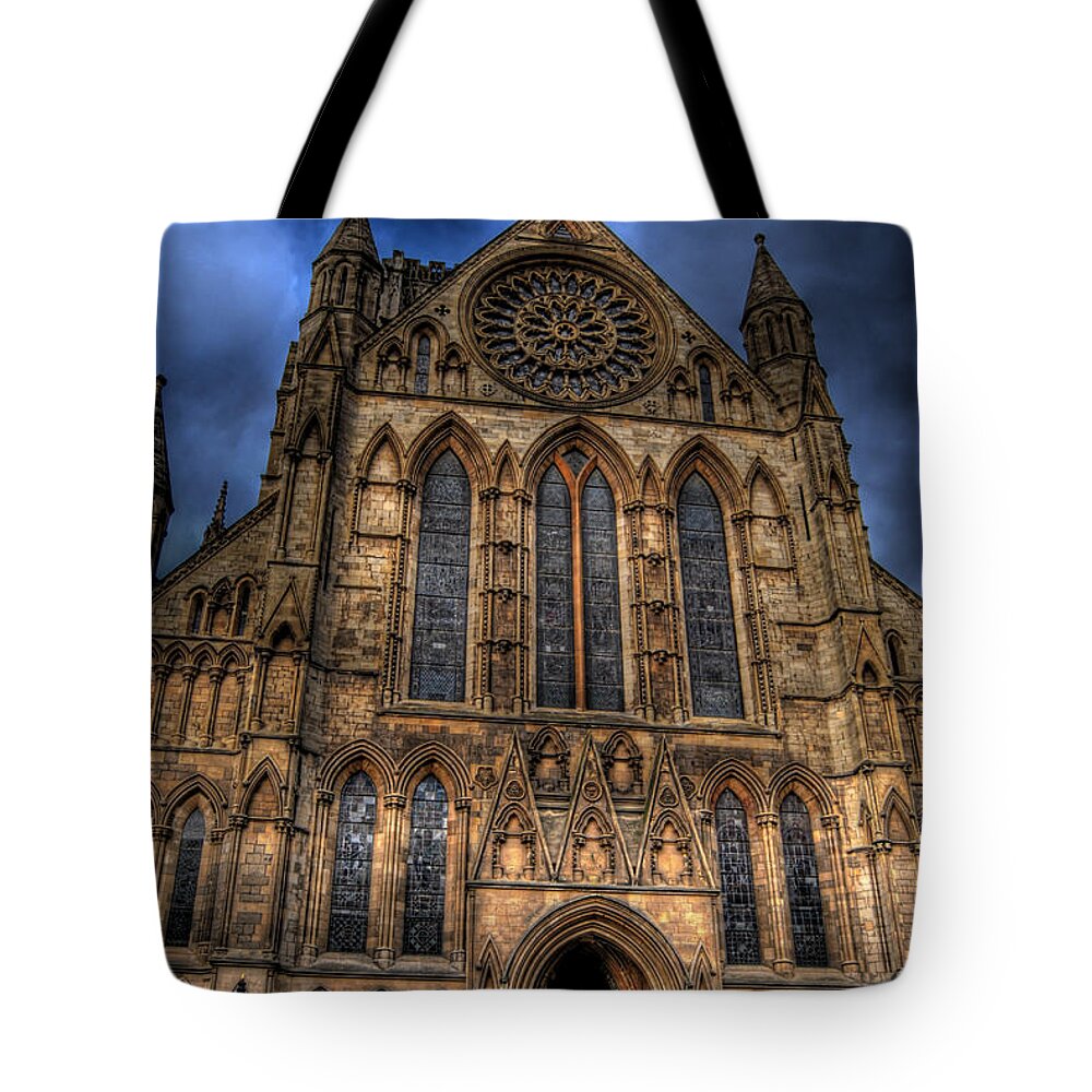 Yhun Suarez Tote Bag featuring the photograph York Minster Cathdral South Transept by Yhun Suarez