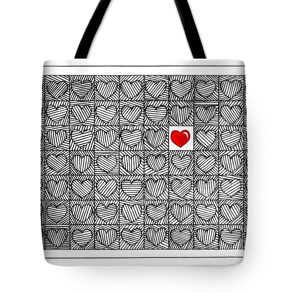 Art Prints Tote Bag featuring the drawing You Are My Only LOVE by Ric Rice