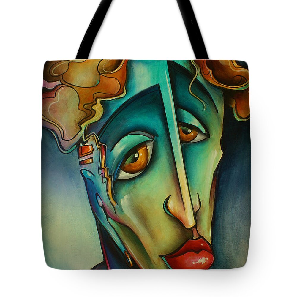 Urban Tote Bag featuring the painting ' Image ' by Michael Lang
