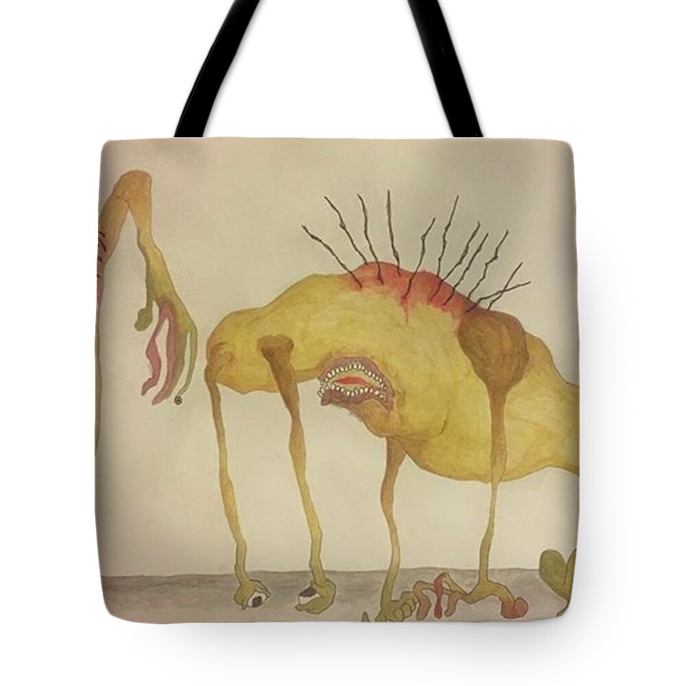Keisuke Hara Tote Bag featuring the drawing Vacuous Day by Keisuke Hara