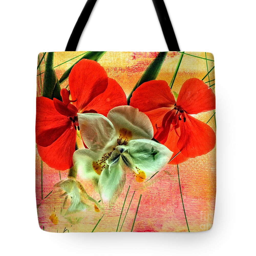 Bougainvillea Tote Bag featuring the photograph Bougainvillea and Paper White by Barry Weiss