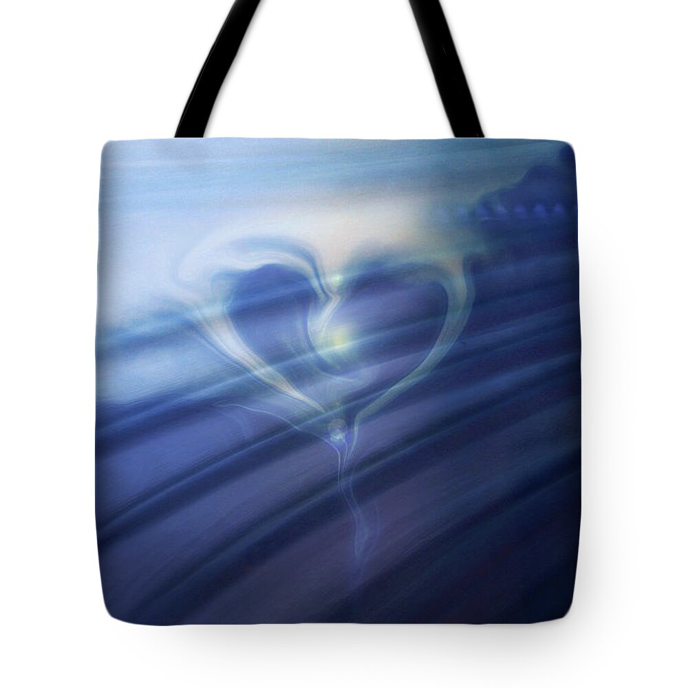 Heart Art Tote Bag featuring the digital art Breeze by Linda Sannuti