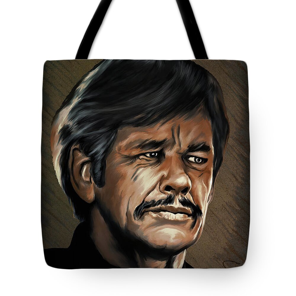 Actor Tote Bag featuring the painting Charles by Andrzej Szczerski