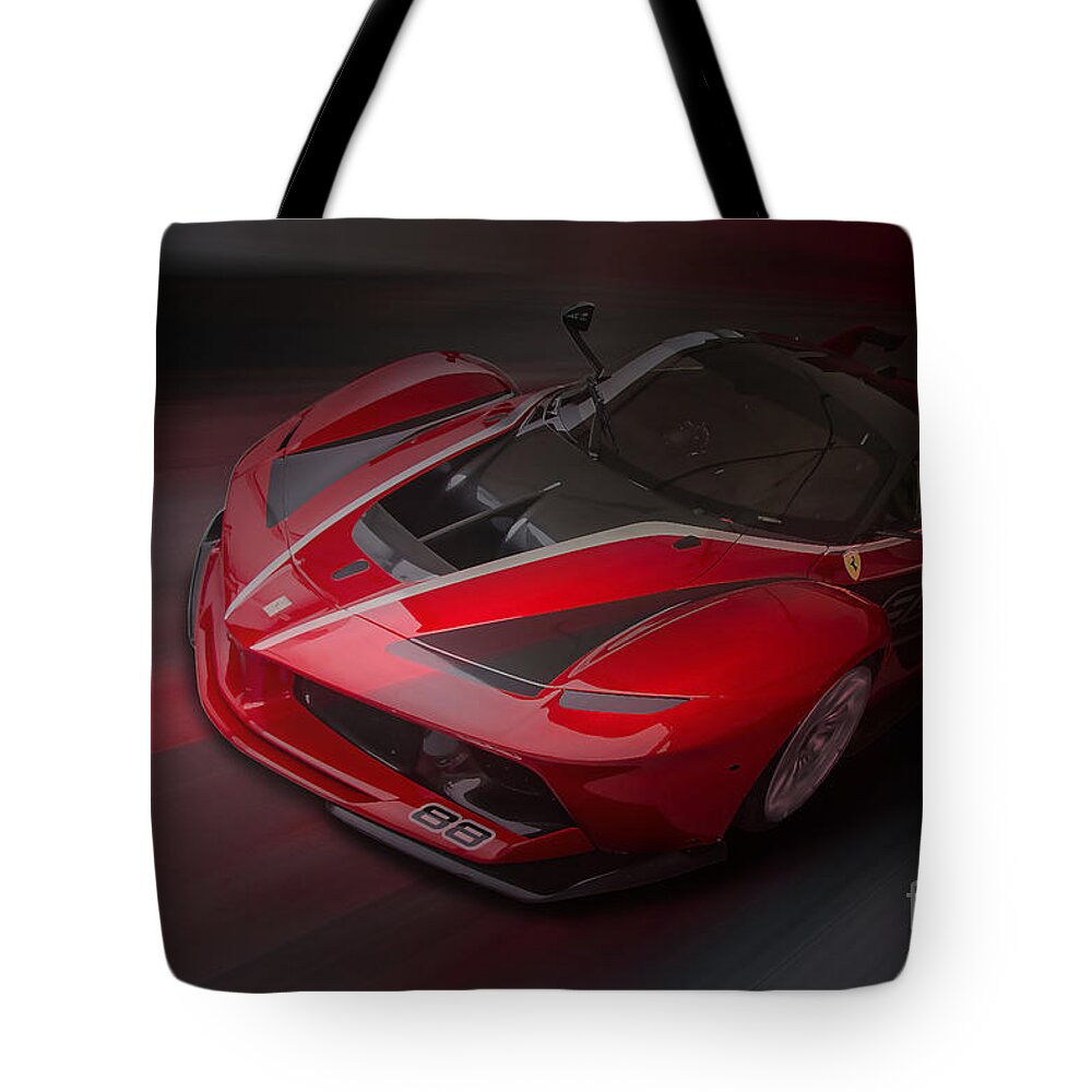 La Ferrari Fxx K Tote Bag featuring the digital art La Ferrari FXX K by Roger Lighterness