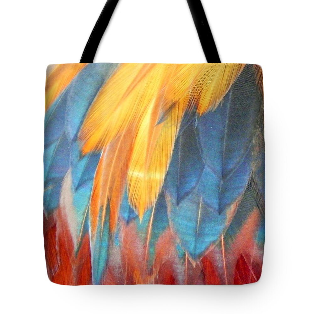 Abstract Tote Bag featuring the photograph Wild Roosters by Jan Gelders