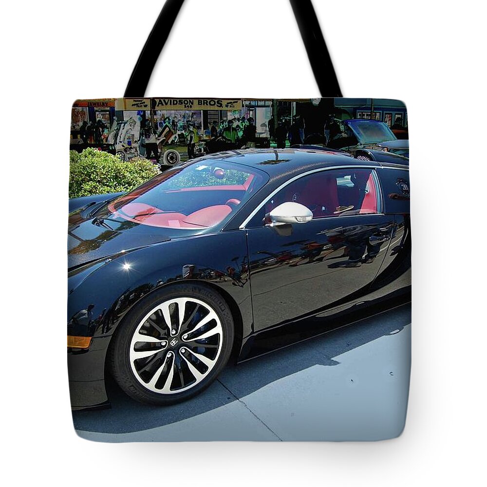 Bugatti Tote Bag featuring the photograph 0 to 60 in 2 II by DigiArt Diaries by Vicky B Fuller
