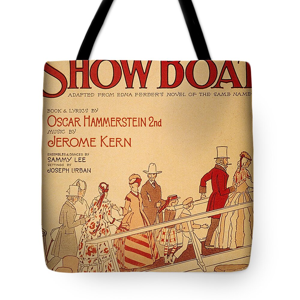 1927 Tote Bag featuring the painting Show Boat Poster, 1927 by Granger
