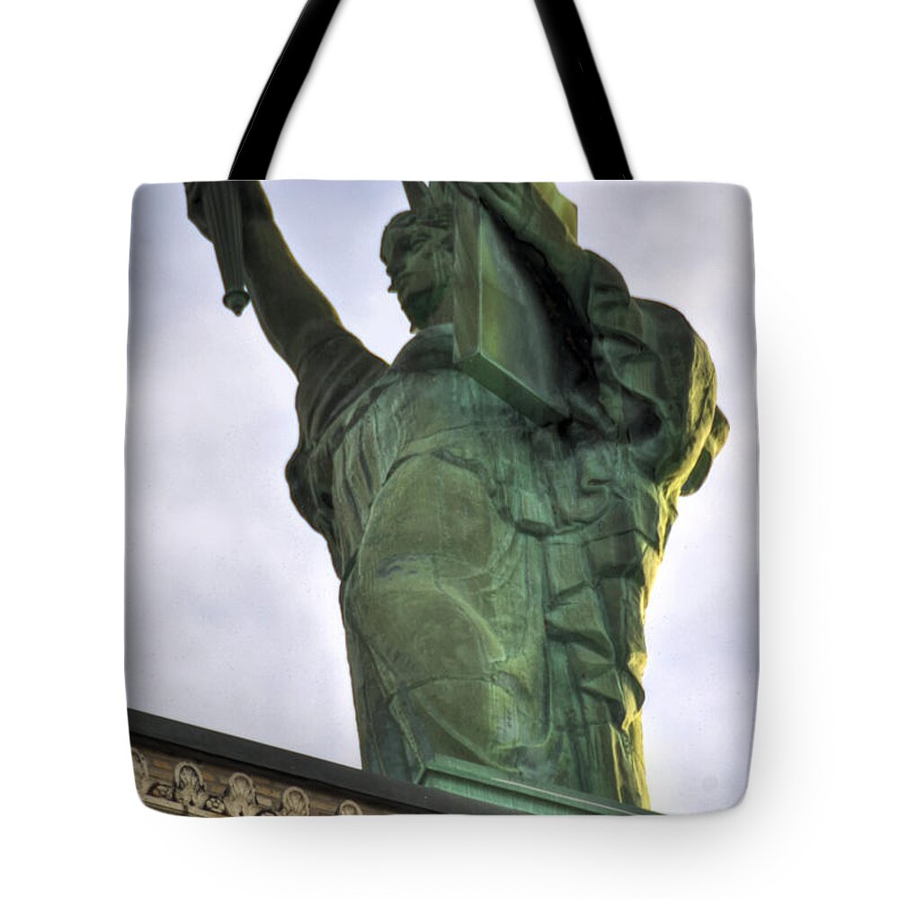 Buffalo Tote Bag featuring the photograph 01 Liberty Building by Michael Frank Jr