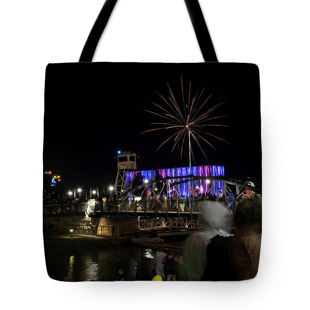 Buffalo Tote Bag featuring the photograph 011 Canalside 4th Of July 2016 by Michael Frank Jr