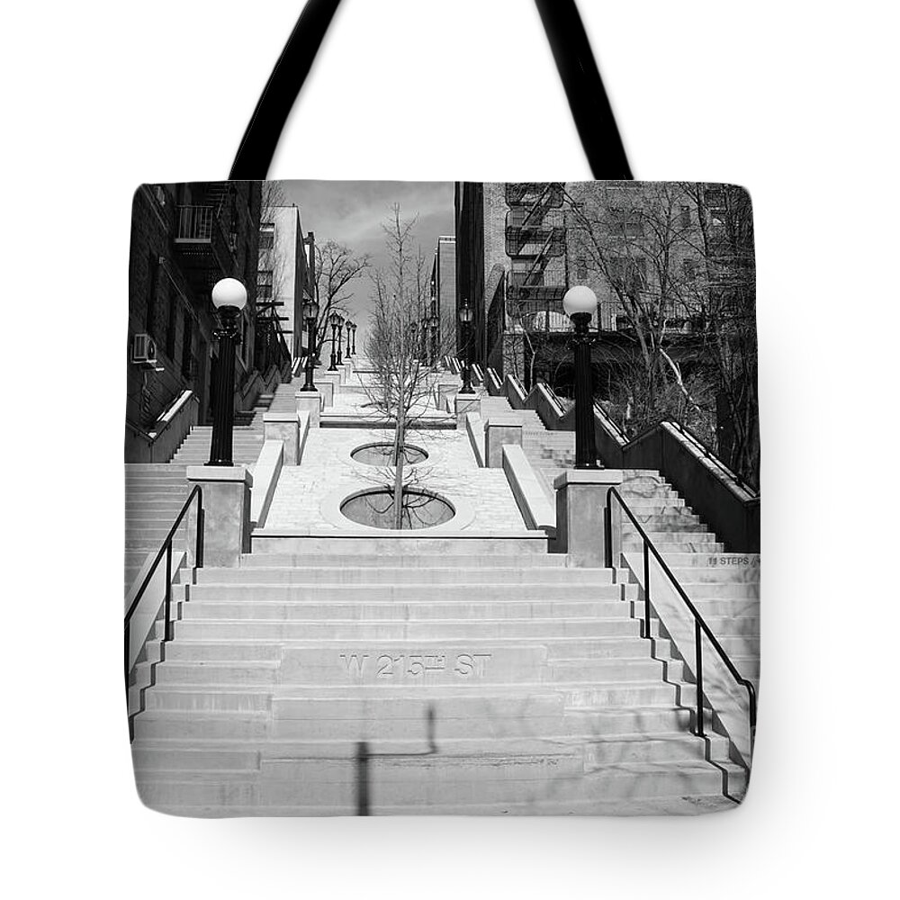 2016 Tote Bag featuring the photograph 215th Street Stairs #1 by Cole Thompson