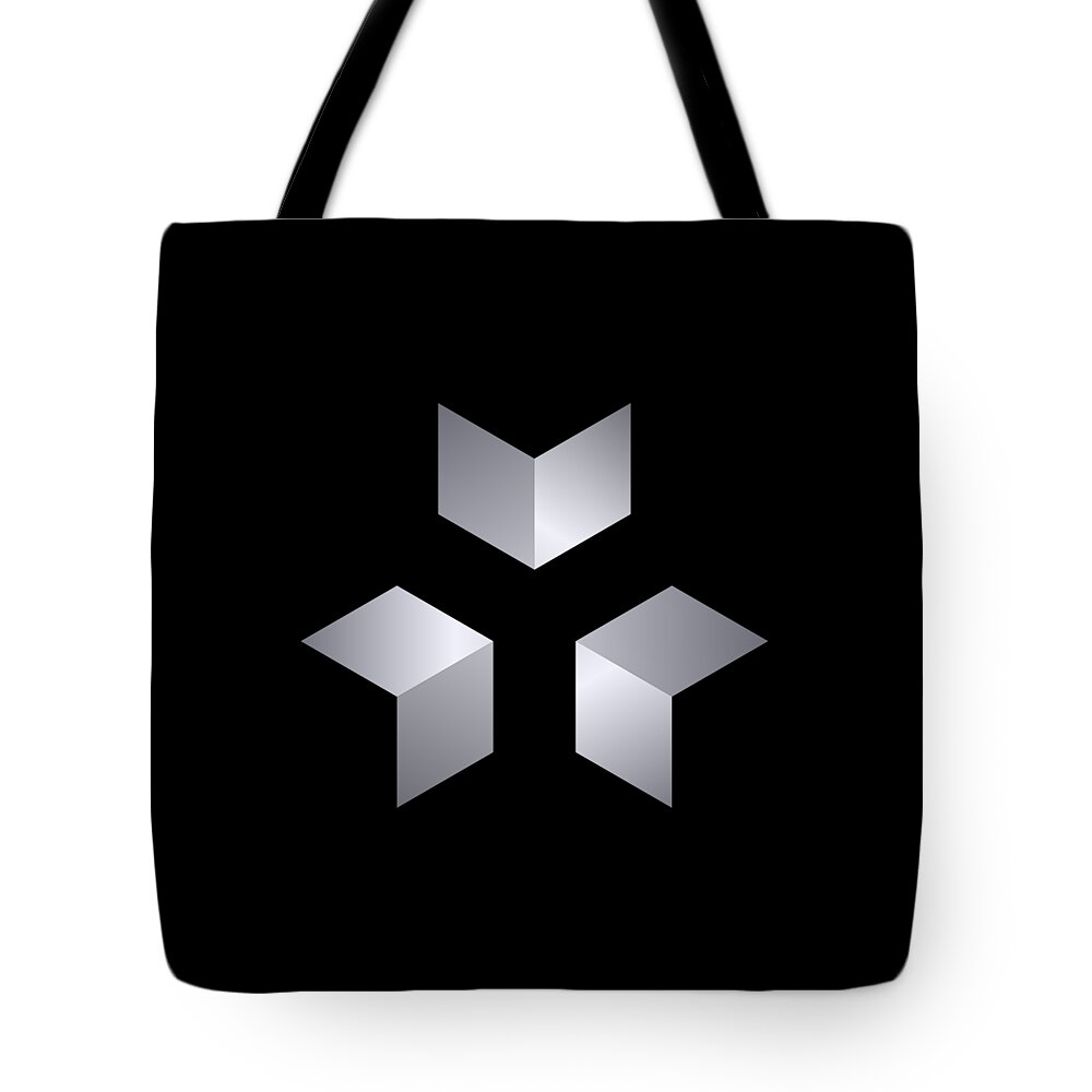 Pattern Tote Bag featuring the digital art 3 Cubes by Pelo Blanco Photo