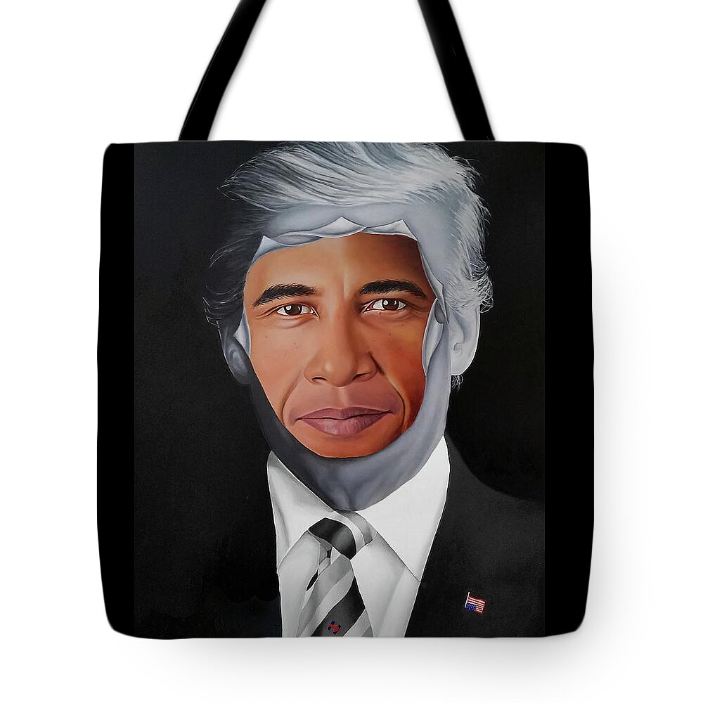 President Tote Bag featuring the painting 45's Obsession by Vic Ritchey