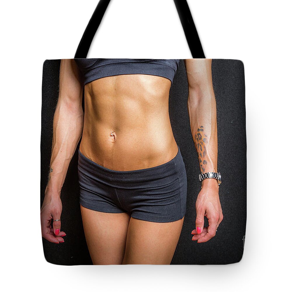 Abdominal Tote Bag featuring the photograph Abdominal muscles #1 by Benny Marty