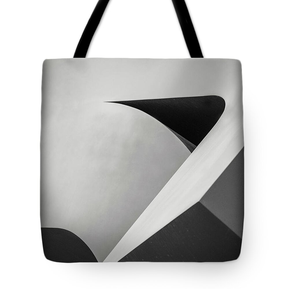 Abstract Tote Bag featuring the photograph Abstract in Black and White #1 by Don Johnson