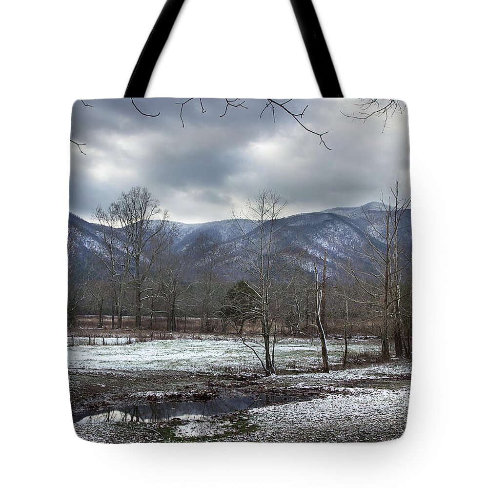 Smoky Mountains Tote Bag featuring the photograph Across The Winter Valley #1 by Mike Eingle