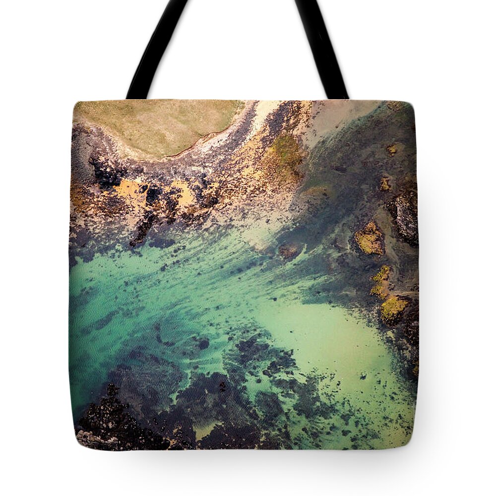 Abstract Photography Tote Bag featuring the photograph Aerial photo iceland #1 by Gunnar Orn Arnason