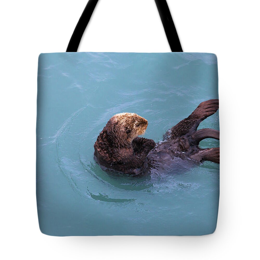 Alaska Tote Bag featuring the photograph Alaska Sea Otter #1 by Scott Slone