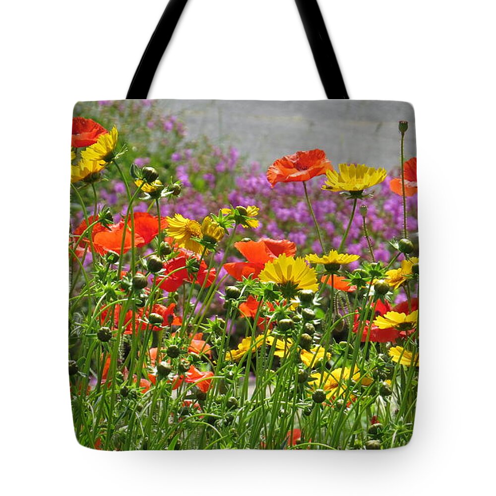 Flowers Tote Bag featuring the photograph Along the Road #1 by Jeanette Oberholtzer