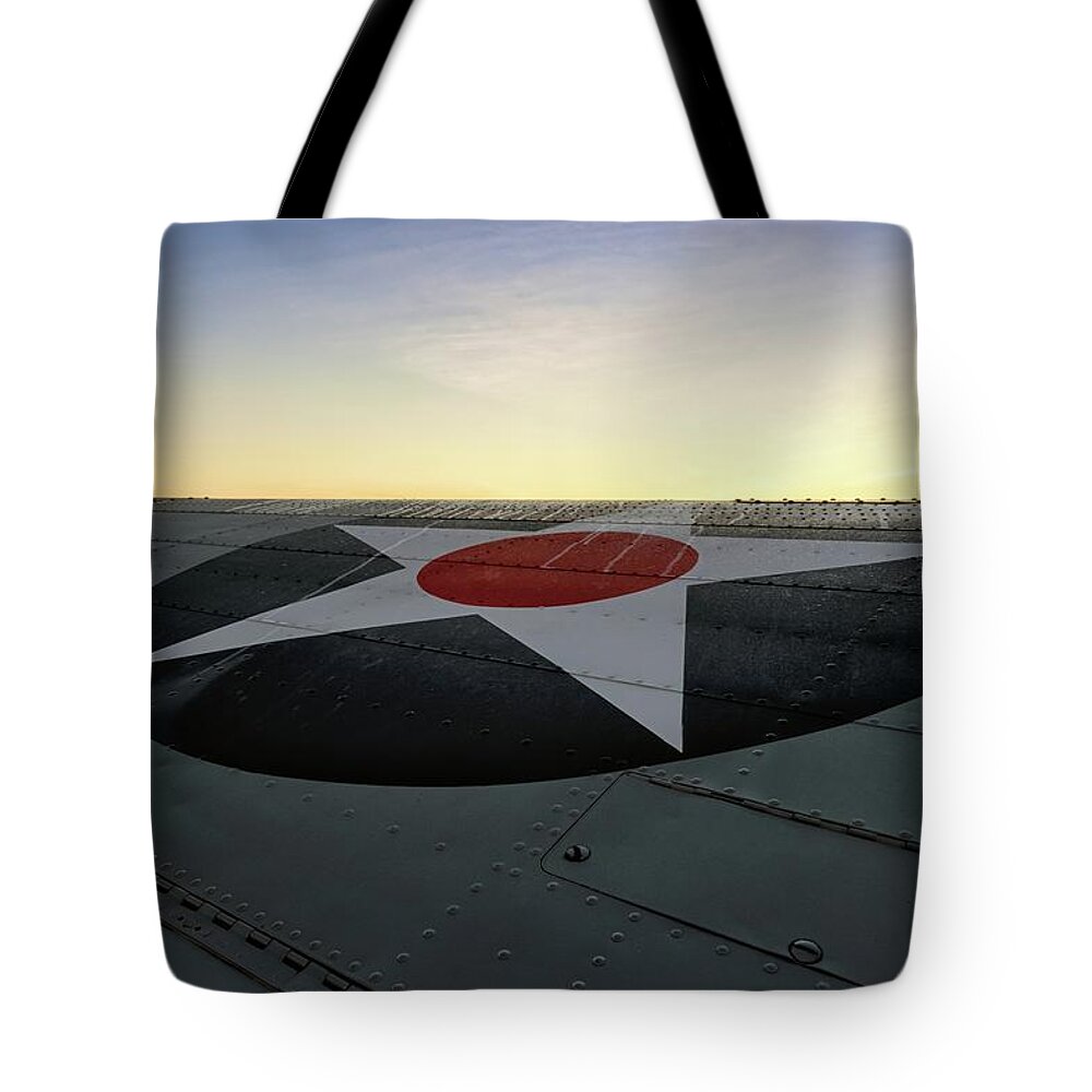 Airshow Tote Bag featuring the photograph American Morning #1 by Chris Buff