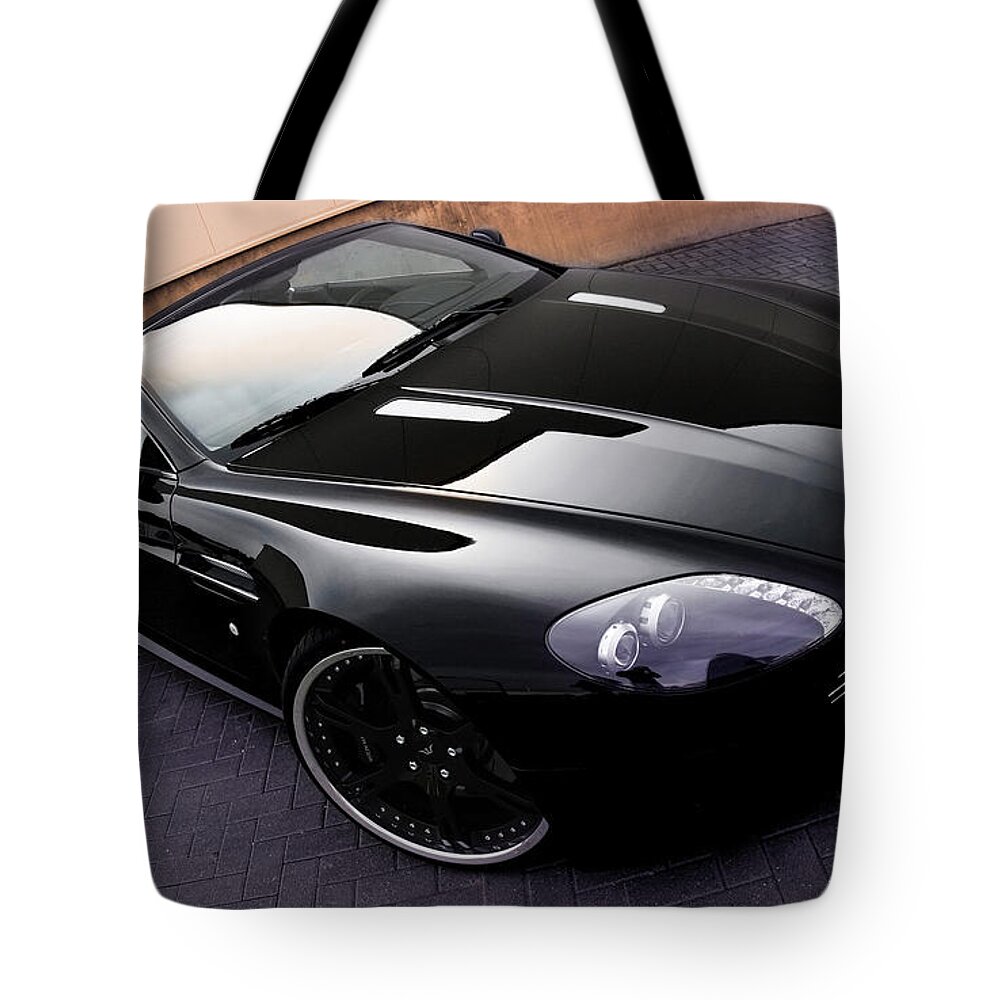 Aston Martin Tote Bag featuring the photograph Aston Martin #1 by Jackie Russo