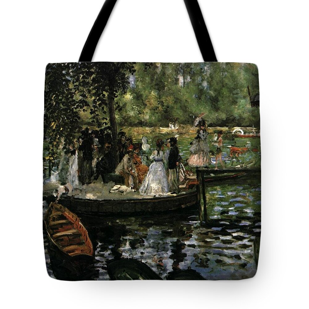 La Grenouillre Pierre-auguste Renoir Tote Bag featuring the painting Auguste Renoir #1 by MotionAge Designs