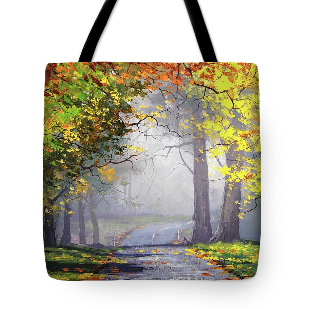 Nature Tote Bag featuring the painting Autumn Mt Wilson by Graham Gercken
