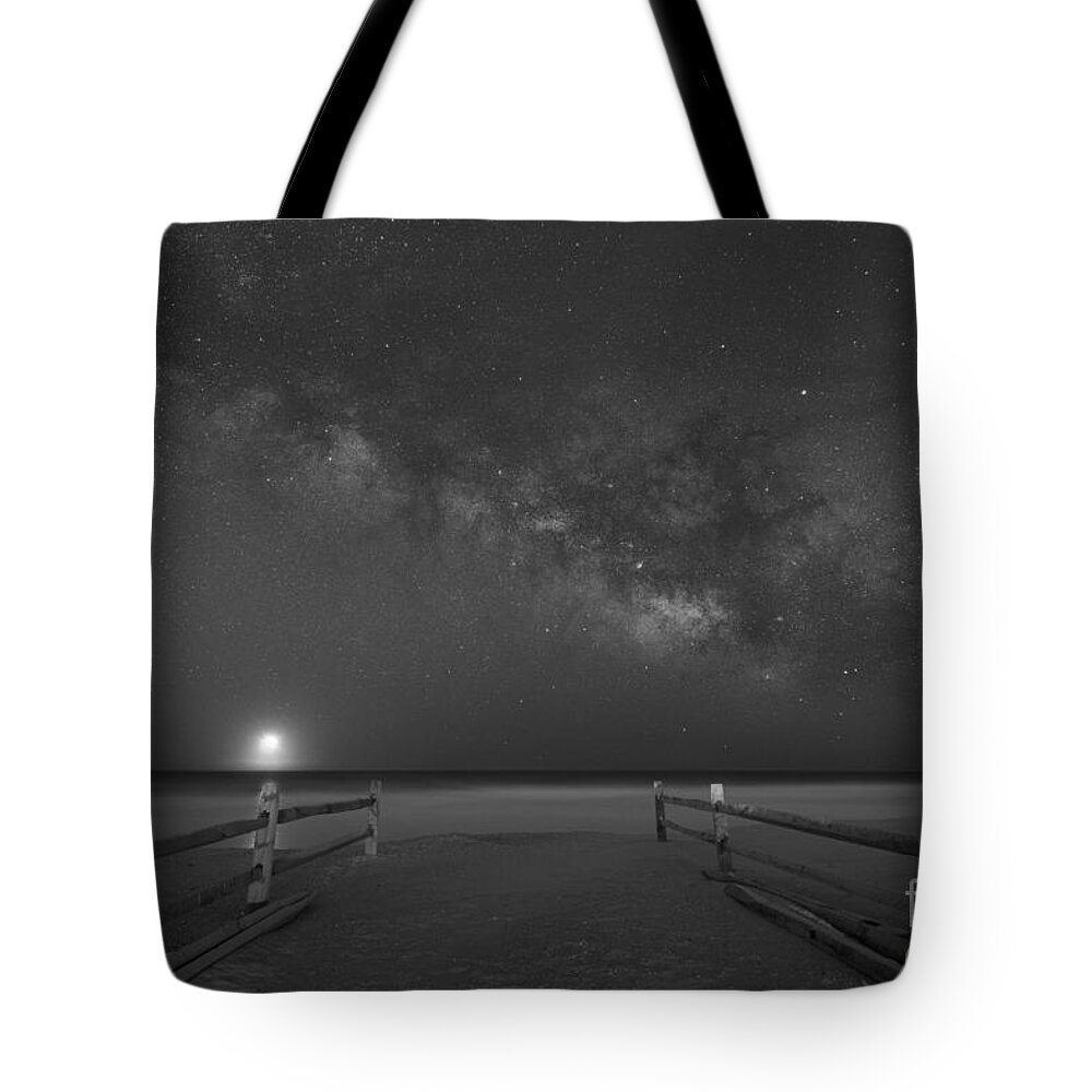 Avalon Tote Bag featuring the photograph Avalon New Jersey Milky Way Rising #1 by Michael Ver Sprill