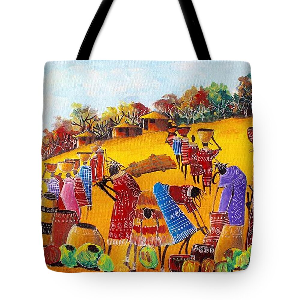  Tote Bag featuring the painting B-365 by Martin Bulinya