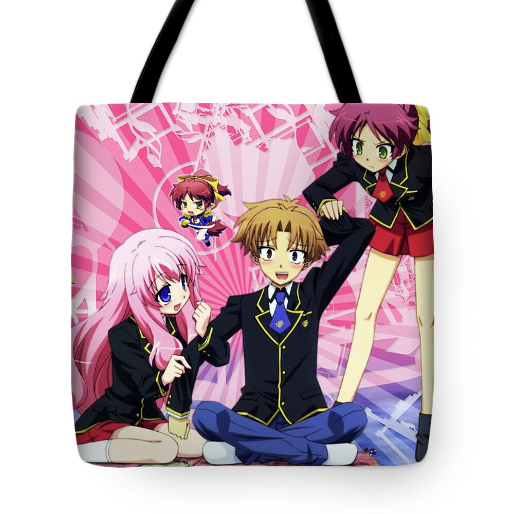 Baka And Test Tote Bag featuring the digital art Baka and Test #1 by Maye Loeser