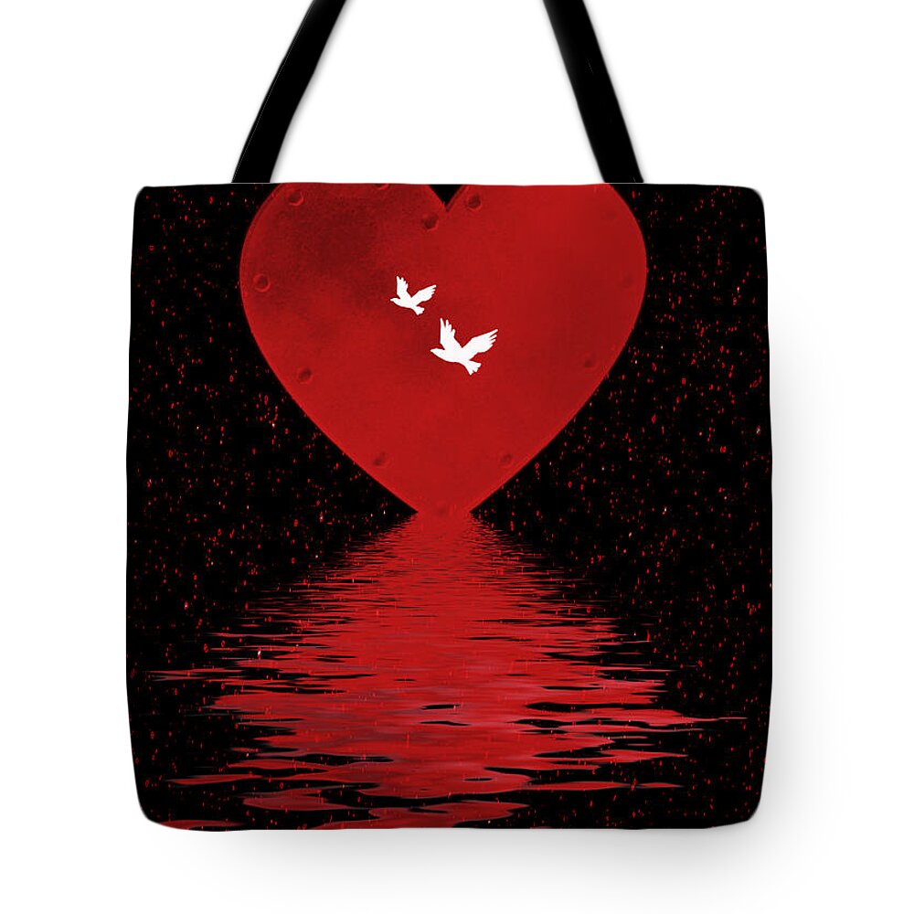 Heart Tote Bag featuring the digital art Be Mine by Cathy Kovarik