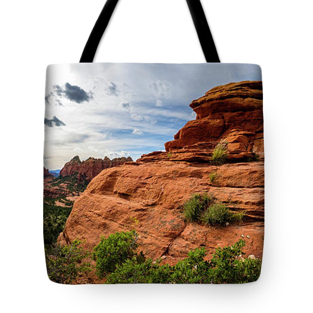 Arizona Tote Bag featuring the photograph Beautiful Sedona Panorama by Raul Rodriguez