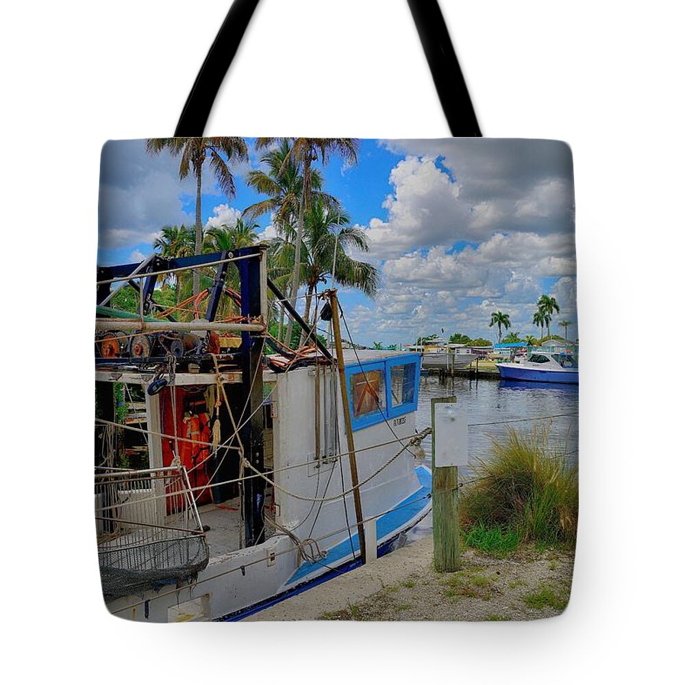 Matlacha Florida Tote Bag featuring the photograph Ol Florida by Alison Belsan Horton