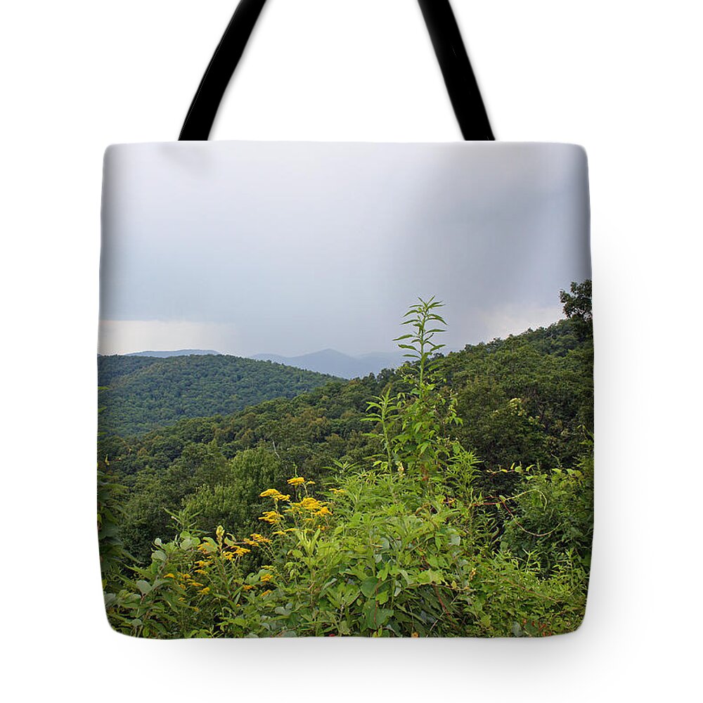 Mountains Tote Bag featuring the photograph Blue Ridge Mountains #1 by Ellen Tully