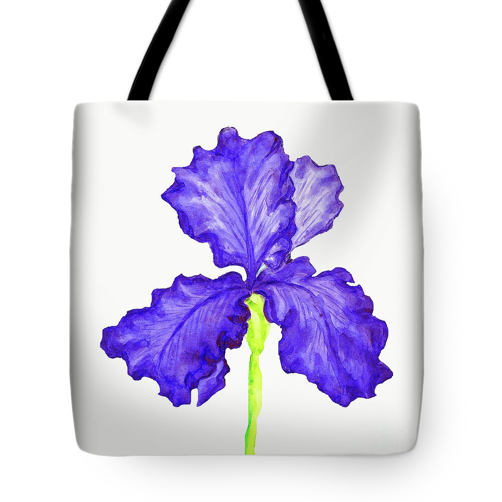 Art Tote Bag featuring the painting Blur iris, painting #1 by Irina Afonskaya