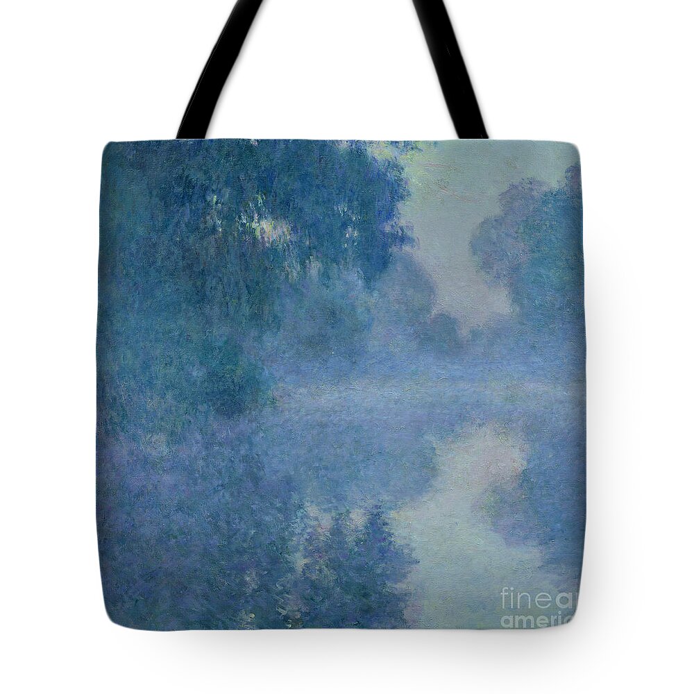 Impressionist Tote Bag featuring the painting Branch of the Seine near Giverny by Claude Monet